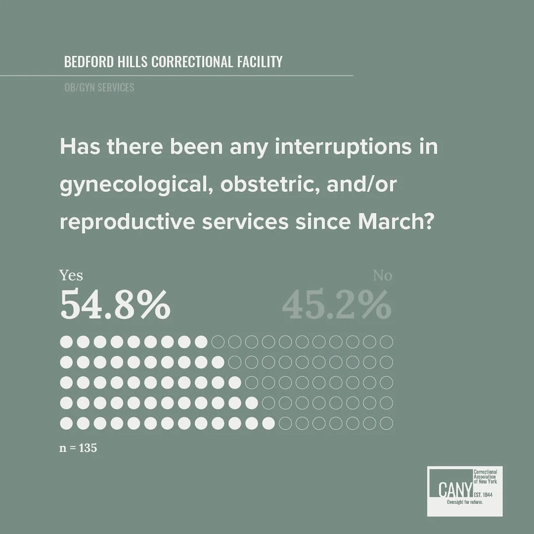 Over the next week and a half, #CANY will be presenting the quantitative data from last year&rsquo;s prison monitoring visits to Fishkill, Sing Sing, Bedford Hills, and Green Haven. Today&rsquo;s post focuses on data specific to Bedford Hills, New Yo