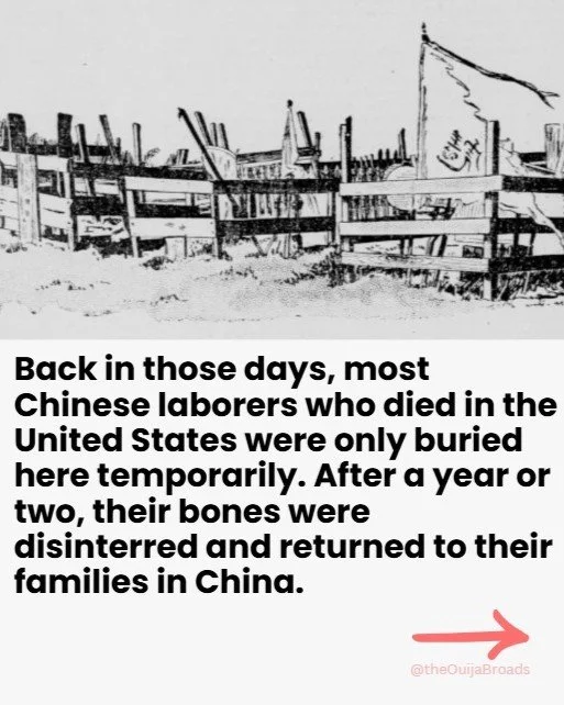 An 1897 newspaper illustration of a Chinese cemetery (presumably near Chico, California).