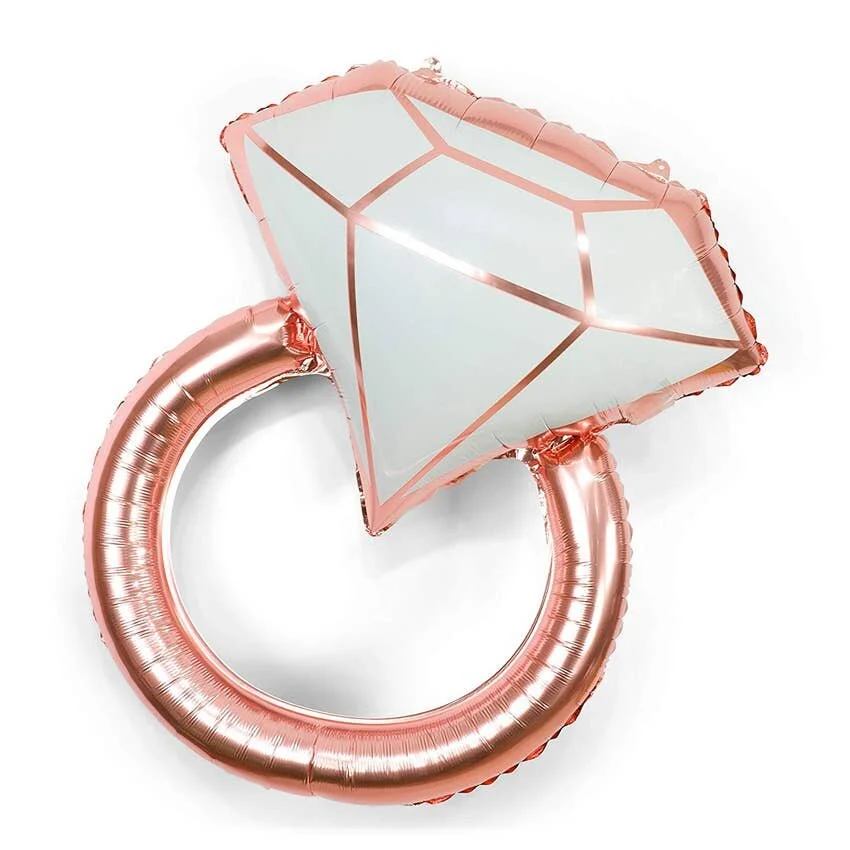 Rose Gold Ring Mylar Balloon 