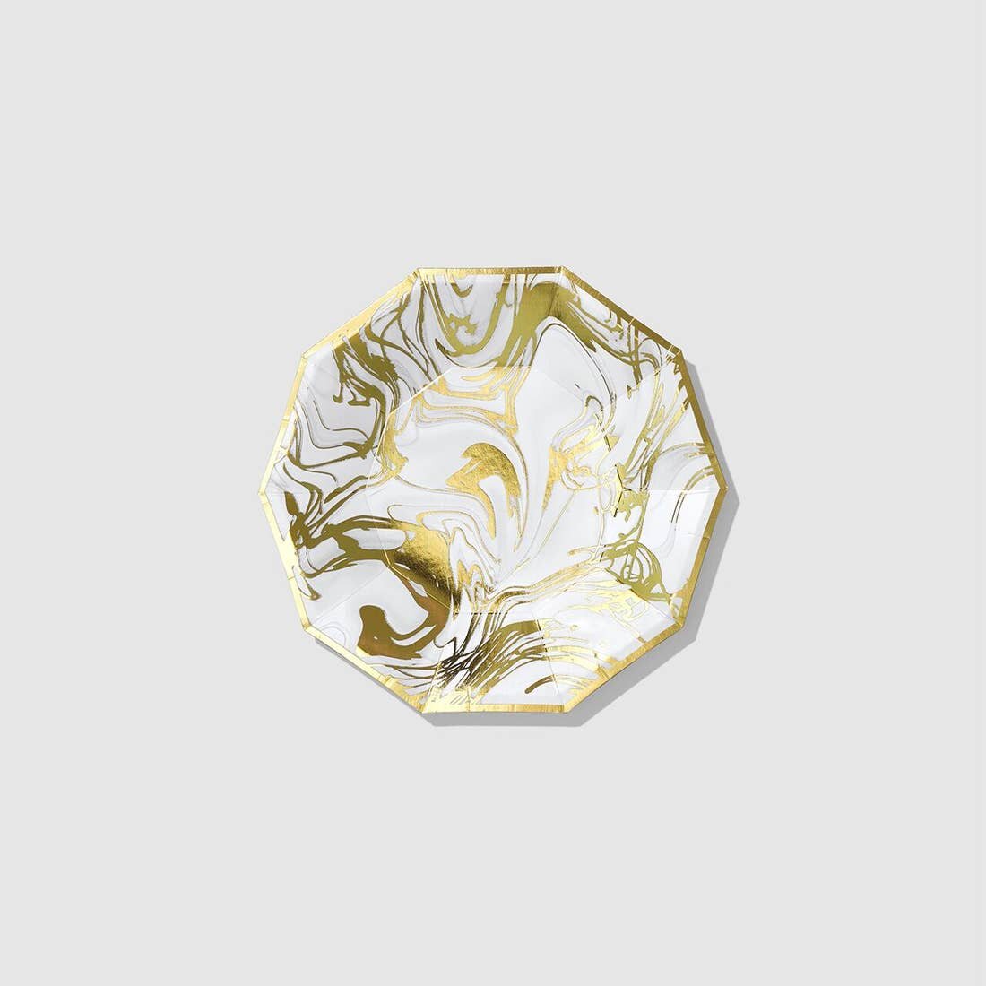 marble + gold swirl appetizer plate