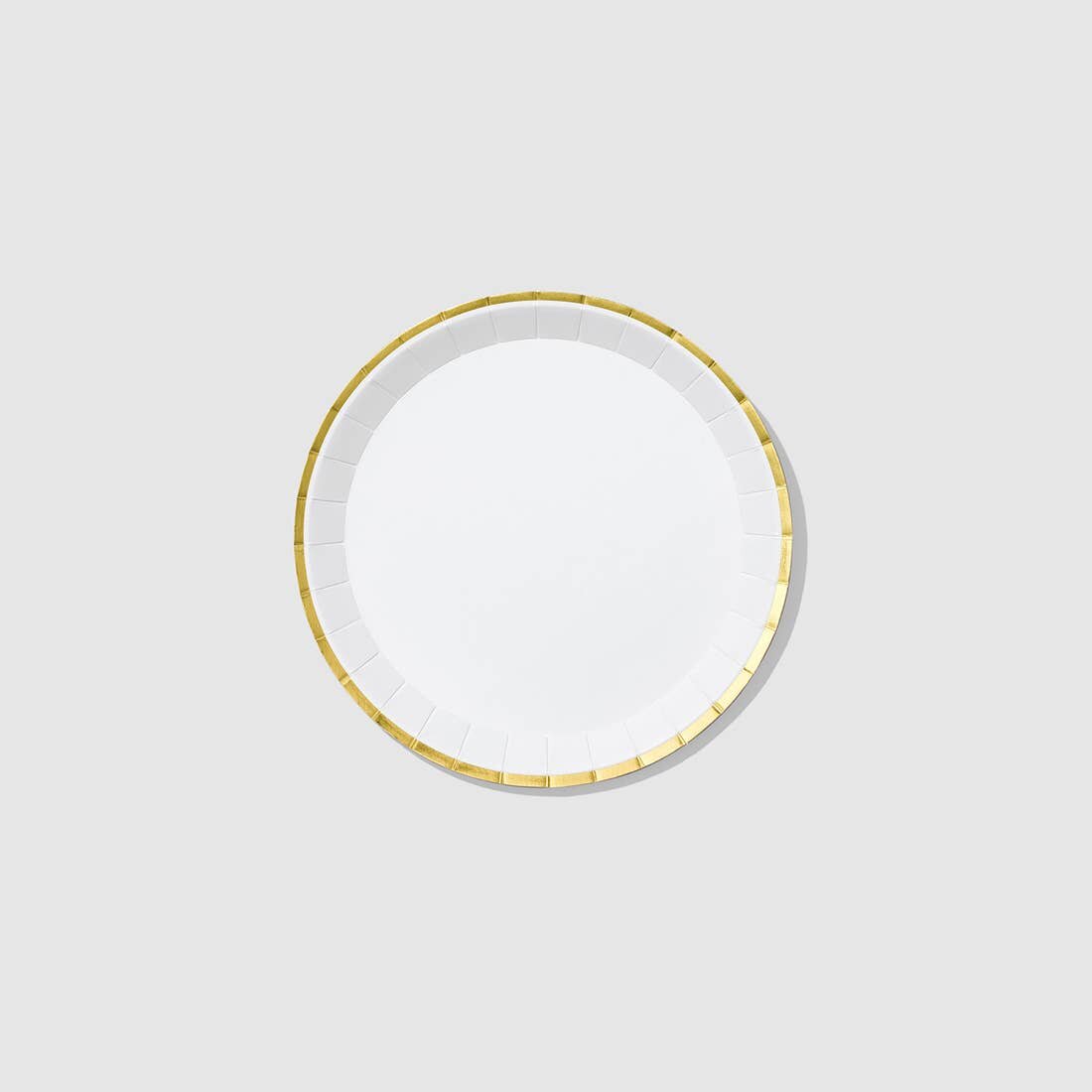 white + gold lined appetizer plate