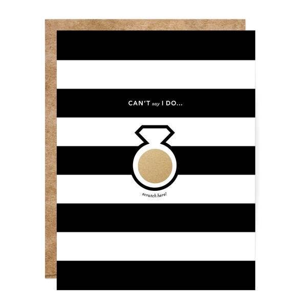 Parisian Stripes I Do Scratch-off Card