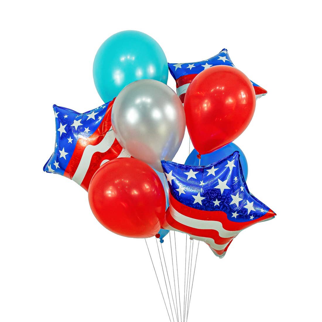 Patriotic Balloon Cluster