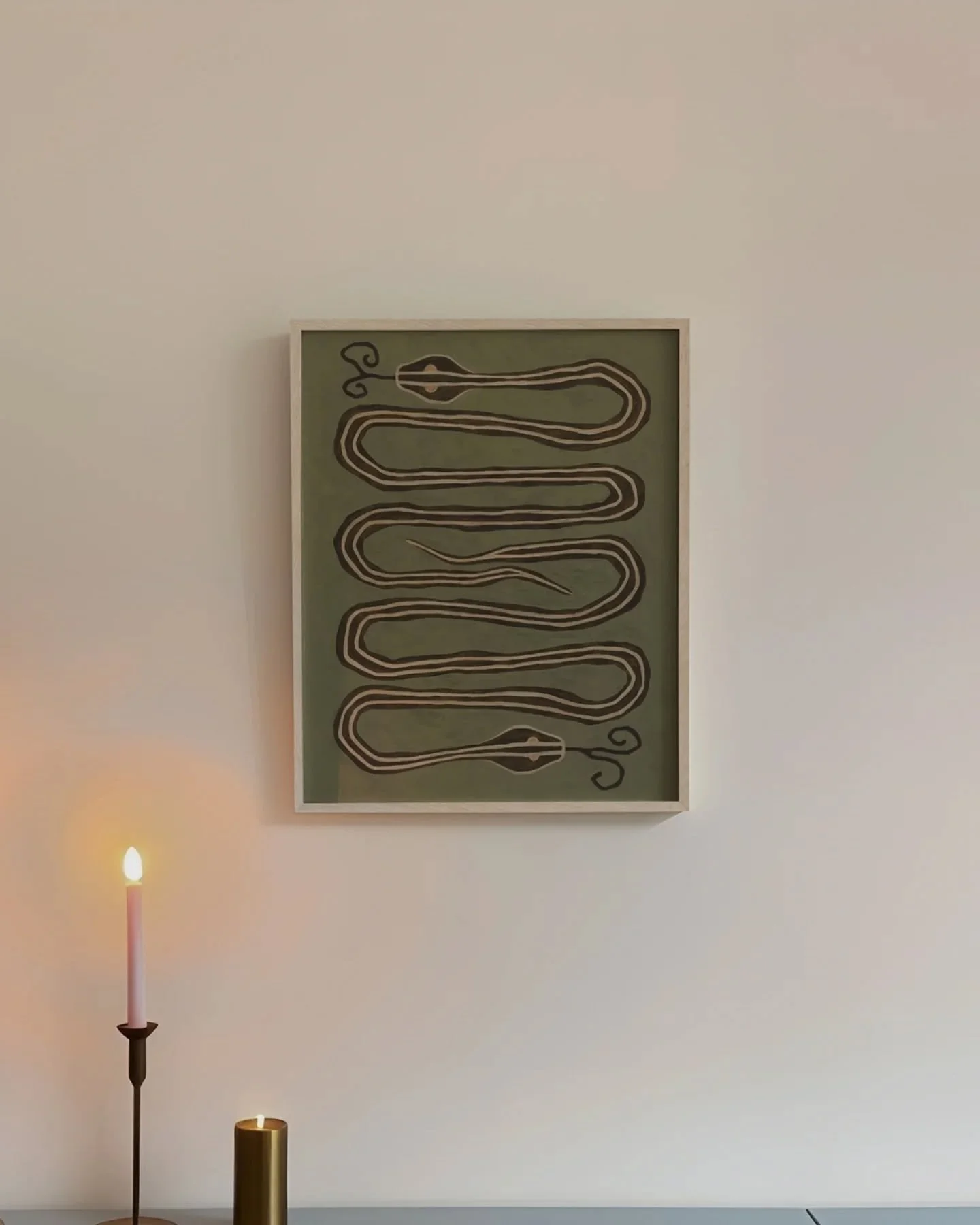 Back in stock! 〰️ "Ribbon Snakes" is available in all sizes - 5x7, 8x10, and 11x14 〰️