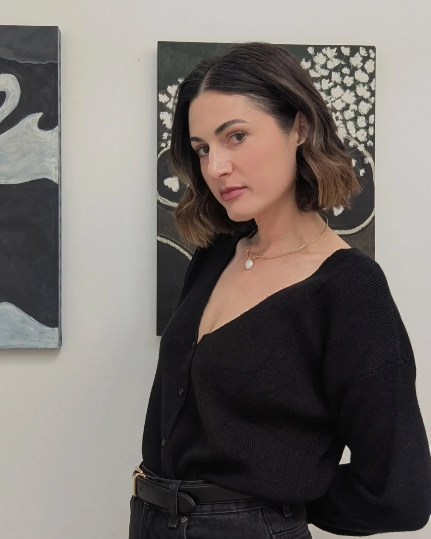 Understated sculptural form.  The Amphitrite necklace. 
A single coin pearl suspended from a hand formed, lightly hammered wire collar ~ available in both 14k gold-fill and Argentium silver