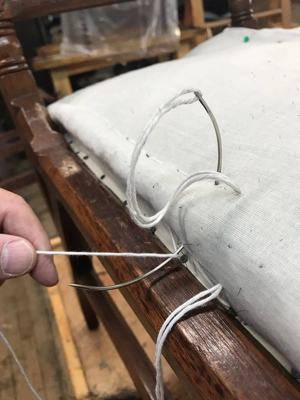 Cotton twine looping