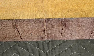 Balsa wood infills in the expansion cracks