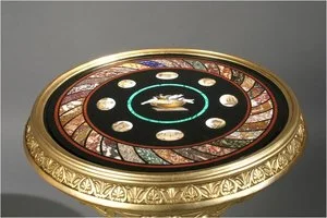 Micro mosaic marble top after conservation