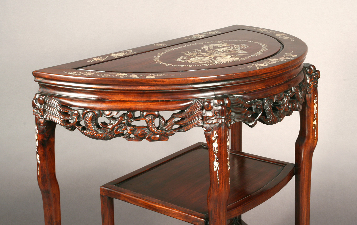 Details about   Wooden Rosewood Table with Intricate Handmade Brass Inlay Work on Top 
