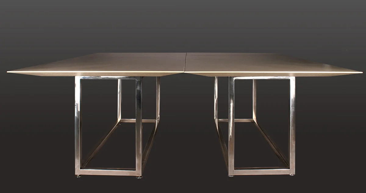 TWO IDENTICAL MATCHING DINING ROOM TABLES