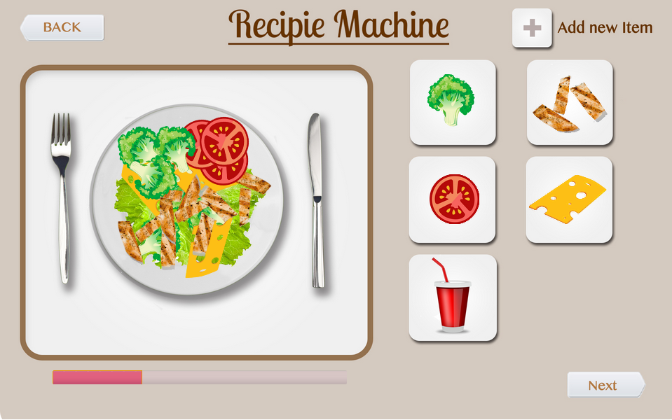 Recipe Making Screen