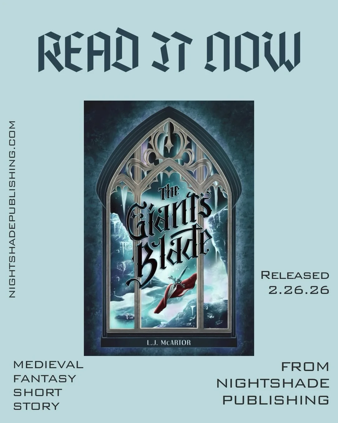 The Seeking has begun.

Join the adventure with your own digital copy of The Giant&rsquo;s Blade, available NOW from @nightshadepublishing.

#medievalfantasy #fantasyshortstory #debutauthor #indieauthor #thegiantsblade