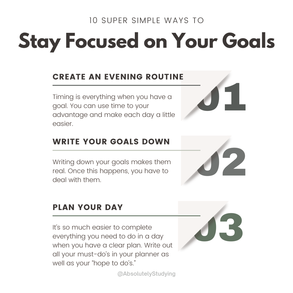 How Do You Stay Focused On Your Goals 10 Super Simple Ways To Stay Focused On Your Goals — Absolutely Studying