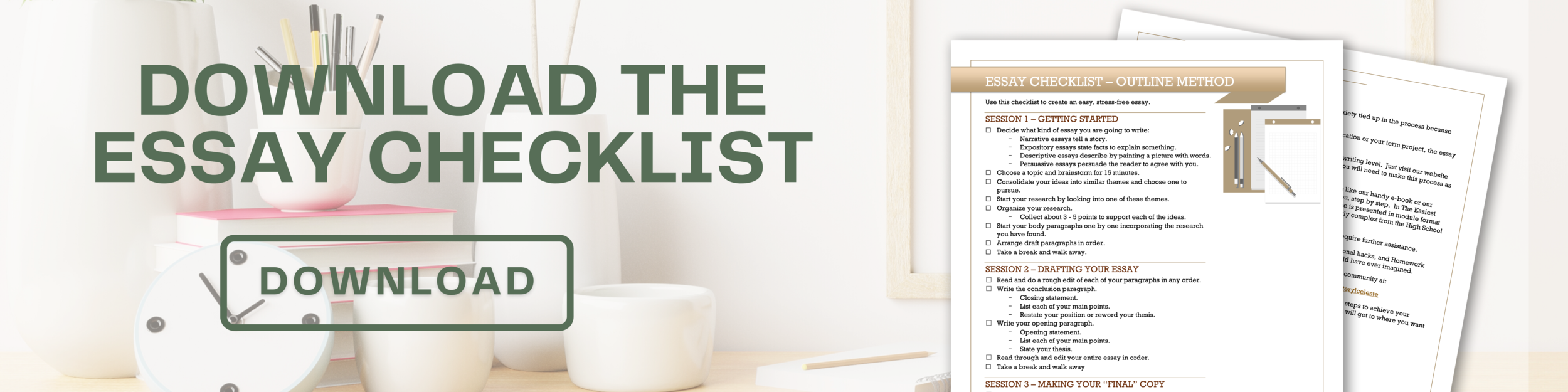 assignment 3 time to break it down Free printable Essay checklist pdf. How to write an essay step by step.