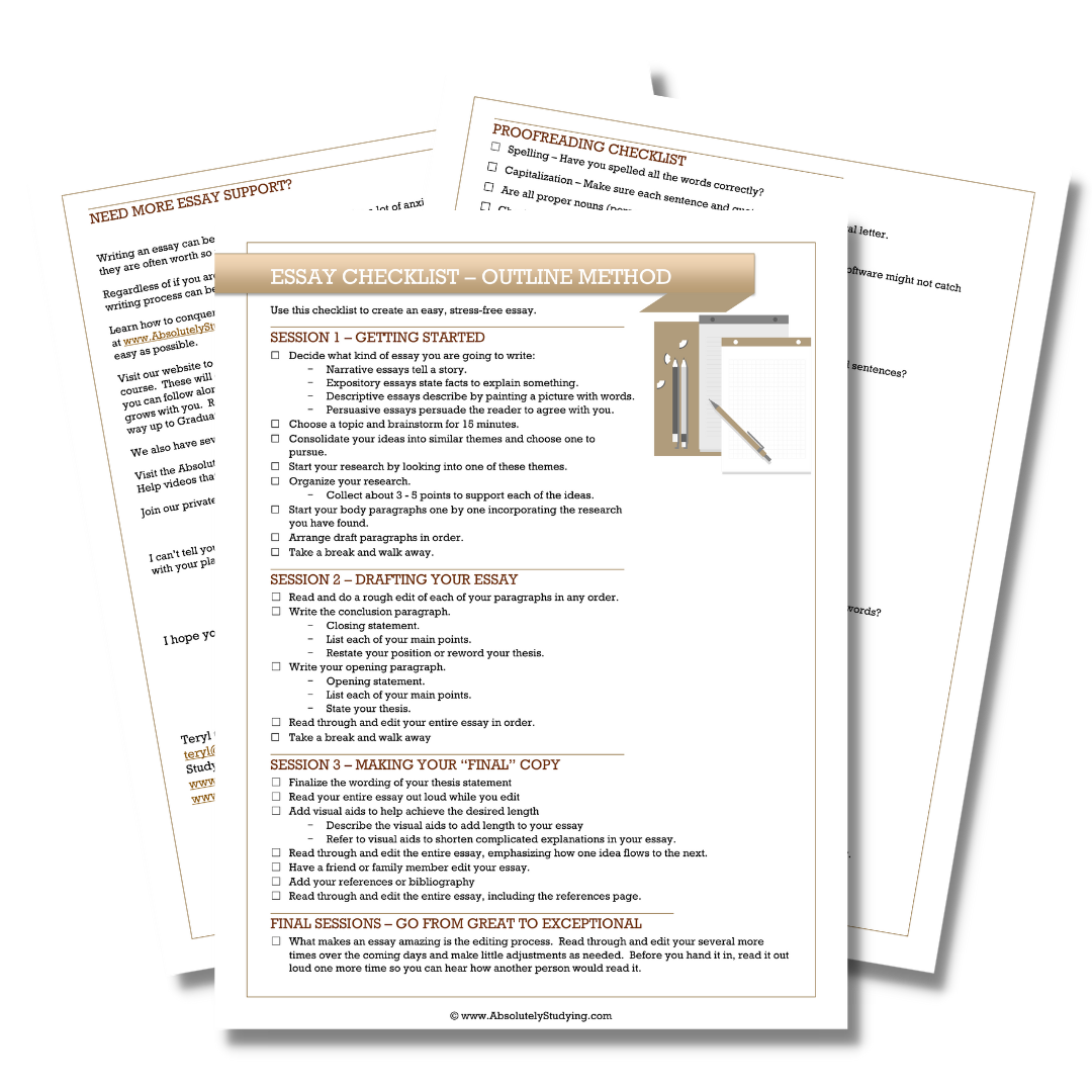 essay layout and organization quiz