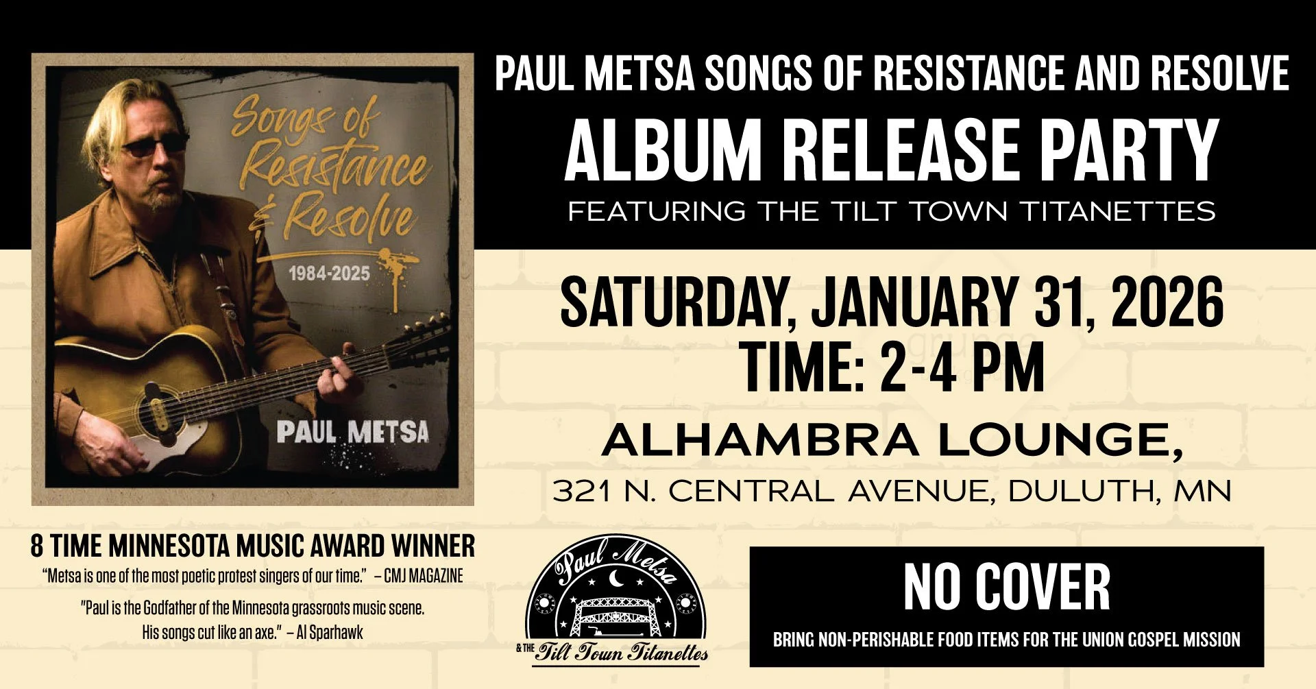 Songs of Resistance and Resolve Album Release Party
