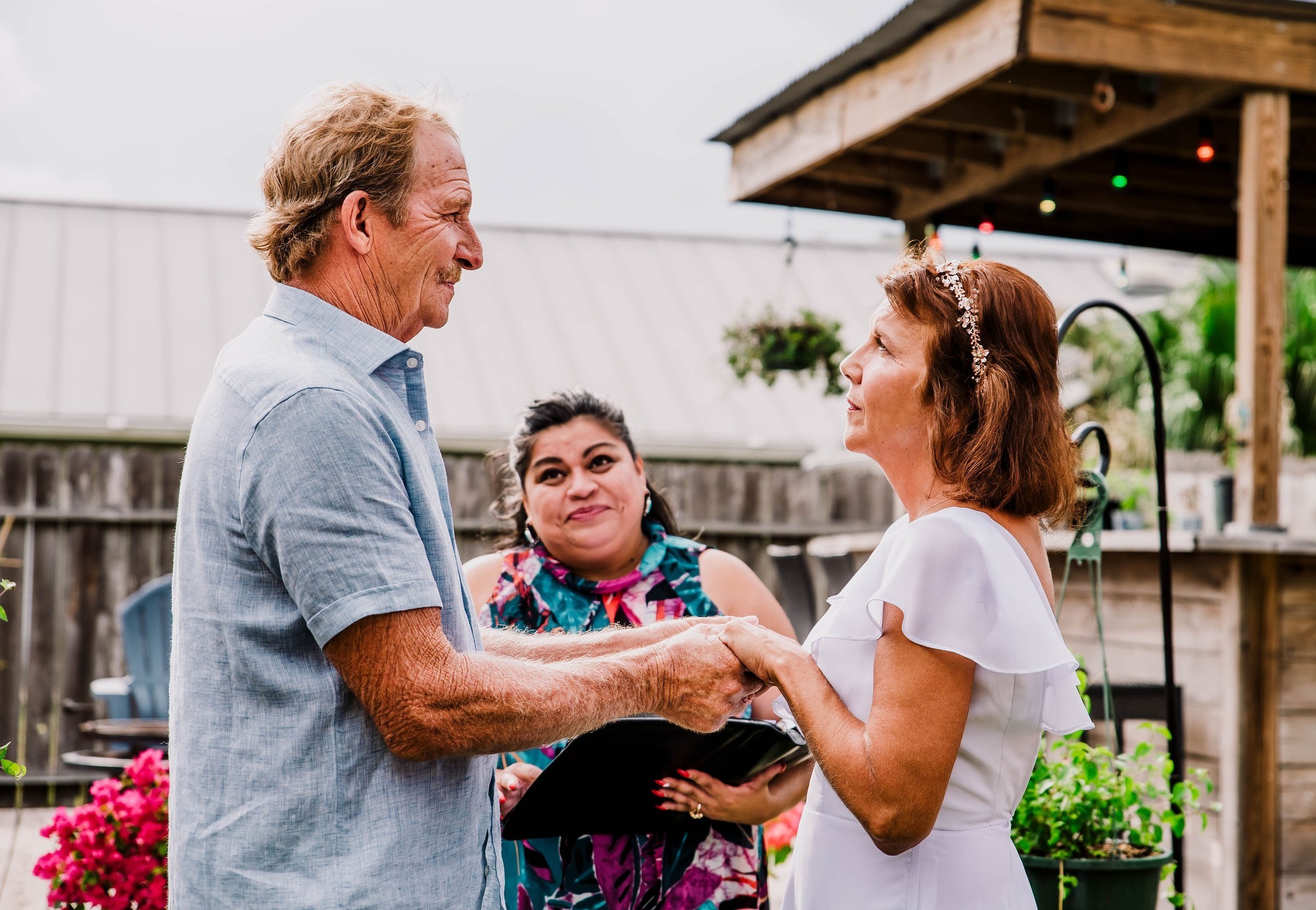 Padre Island Home Wedding officiated by The Love Officiant Renee Reyes