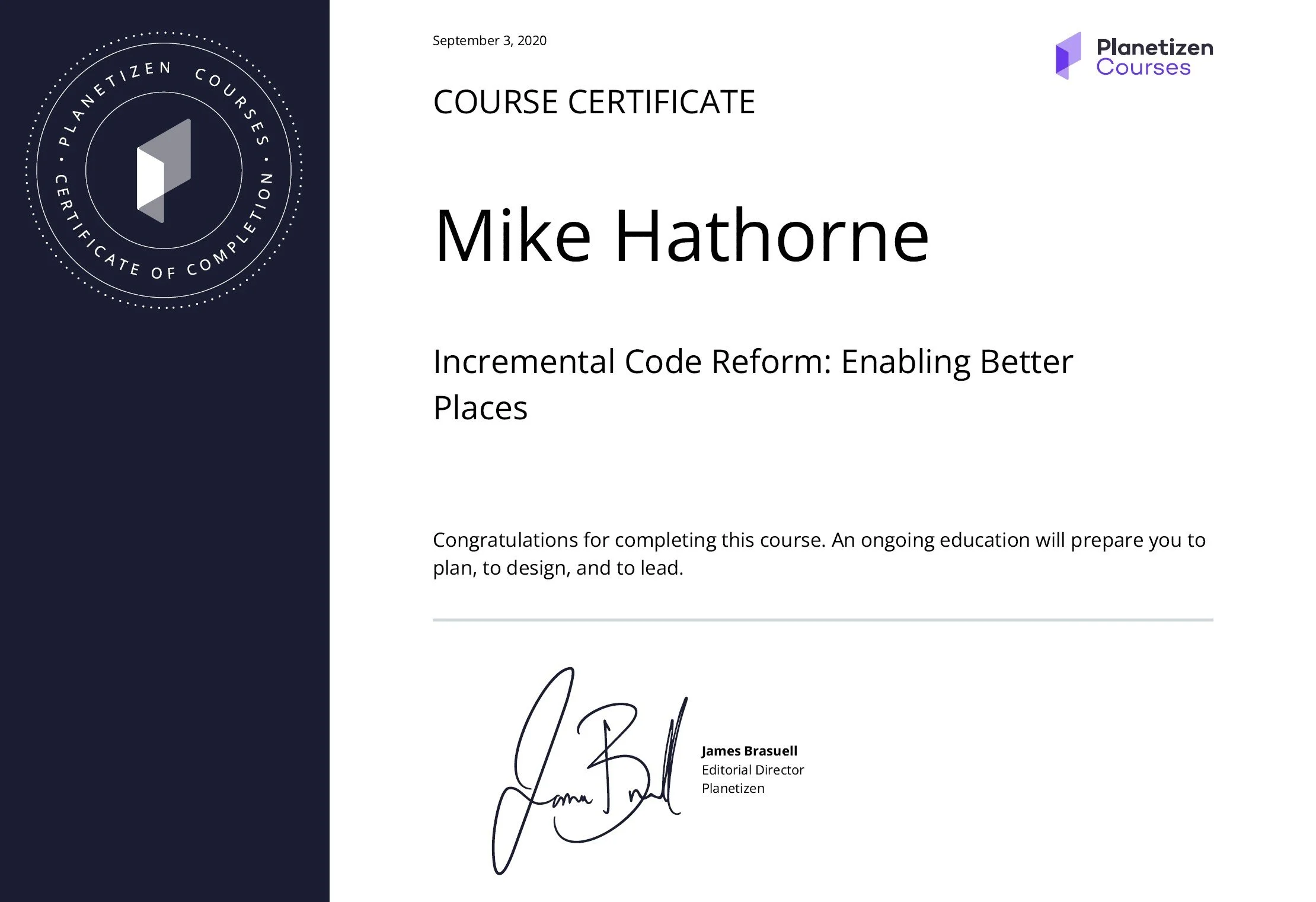 Planetizen - Incremental Code Reform-Enabling Better Places.jpg