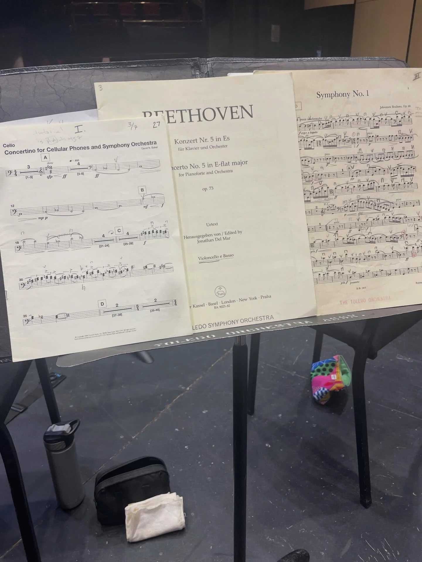 #whatsonmystand

David Baker: Concertino for Cellular Phones and Symphony Orchestra
Ludwig van Beethoven: Piano Concerto No. 5, &ldquo;Emperor&rdquo;
Johannes Brahms: Symphony No. 1

This is the only time in my career I&rsquo;ll be happy to hear a ce
