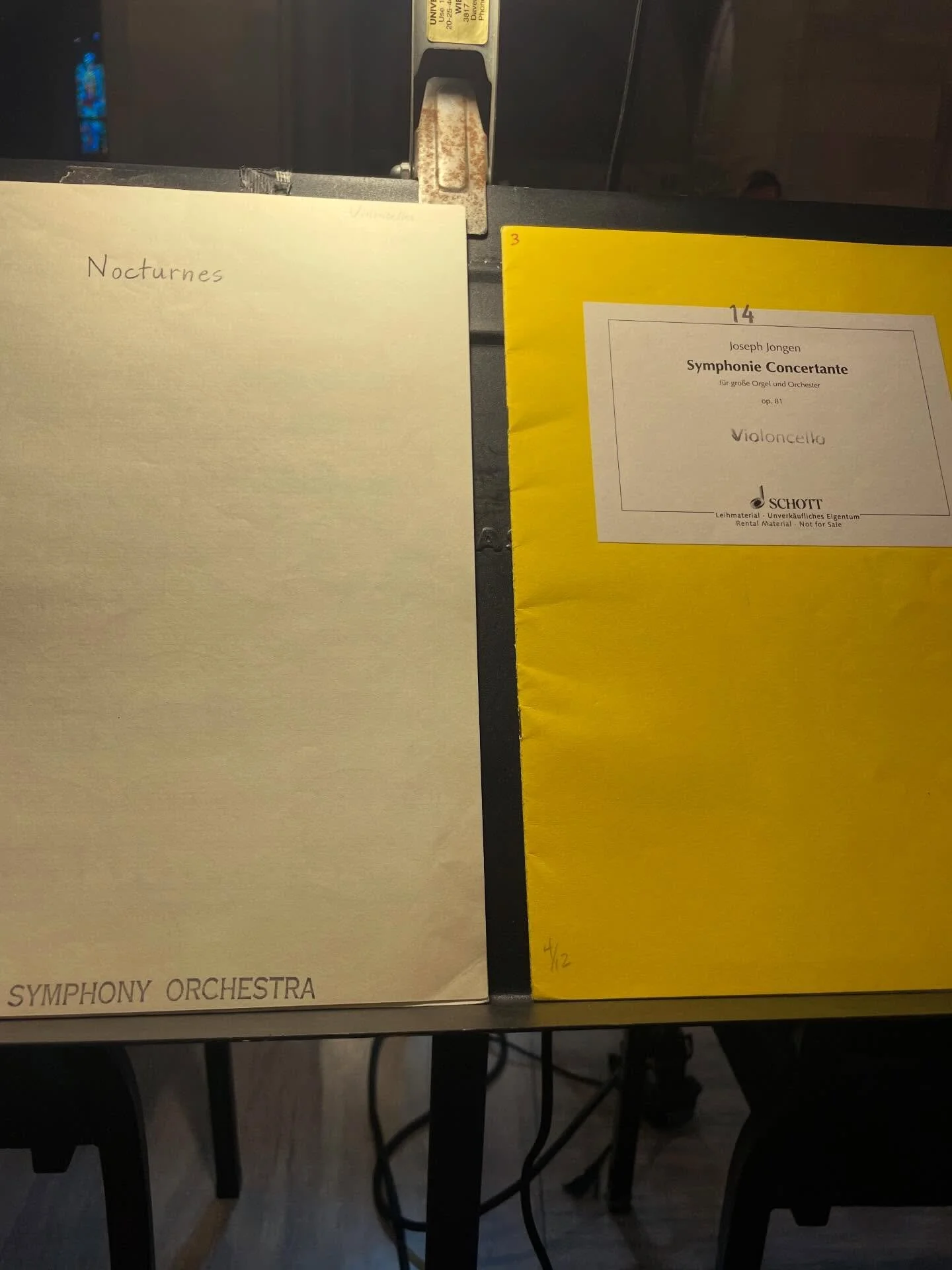 #whatsonmystand

Claude Debussy: Nocturnes
Joseph Jongen: Symphonie Concertante for Organ and Orchestra

And as always when we play in Toledo&rsquo;s Rosary Cathedral, I have to get a venue glamor shot!

#cello #classicalmusic #symphony #orchestra