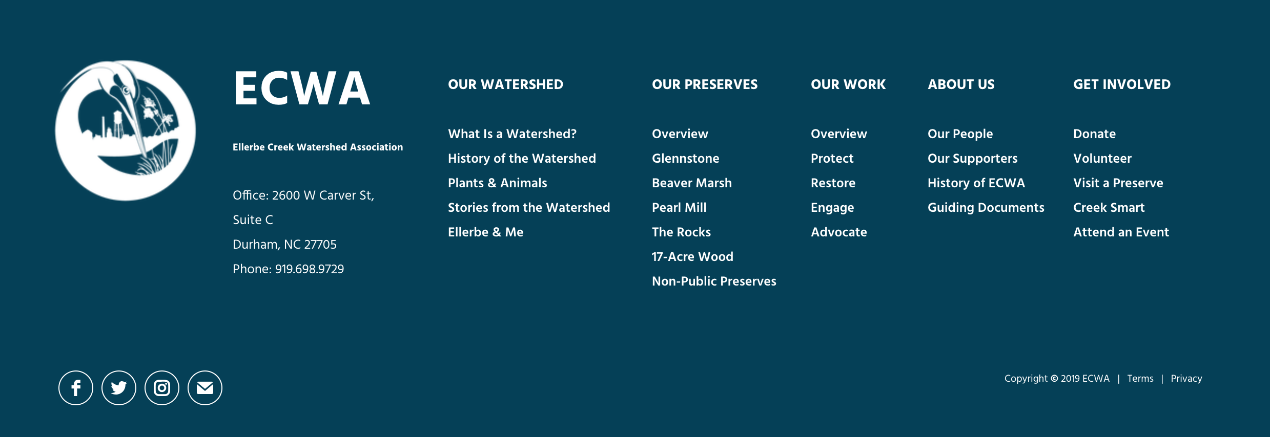 The new footer