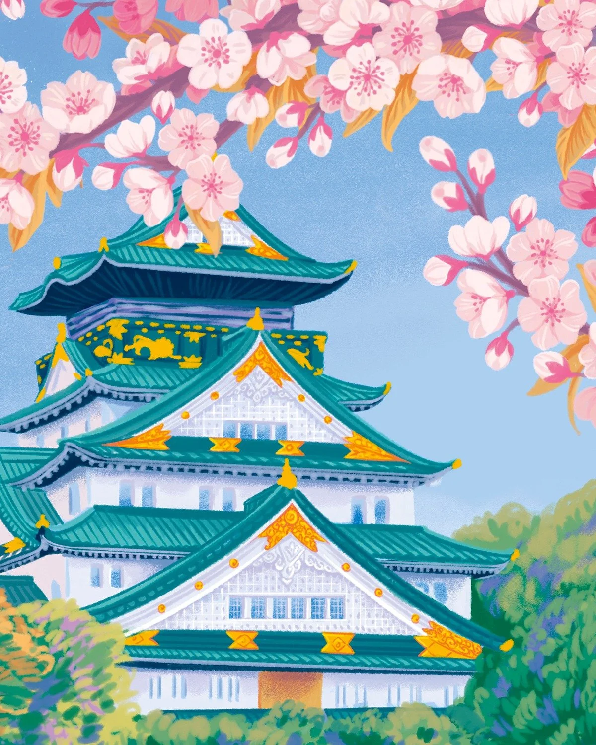 Welcoming Spring with Cherry Blossoms 🌸
.
.
.
#springequinox #cherryblossoms #japan #travelillustration #floralillustration #springvibes