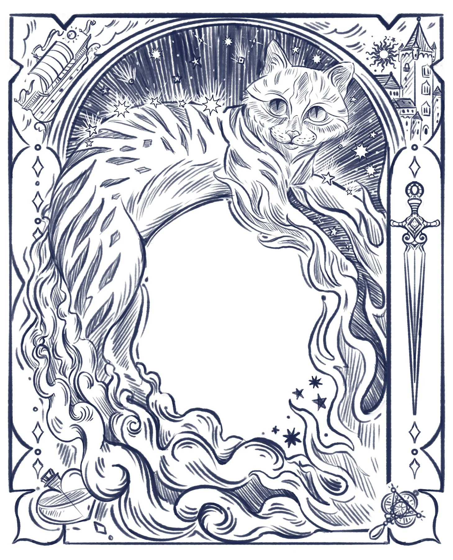Client Work - The Cats Tale, illustrated book for Chronicle Books. Coming 2027