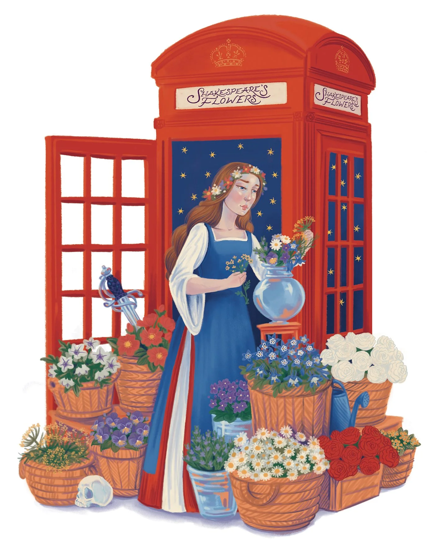 London-Calling-Shakespeare-Red-Floral-Phonebooth-Hamlet-by-Alejandra-Penaloza.jpg