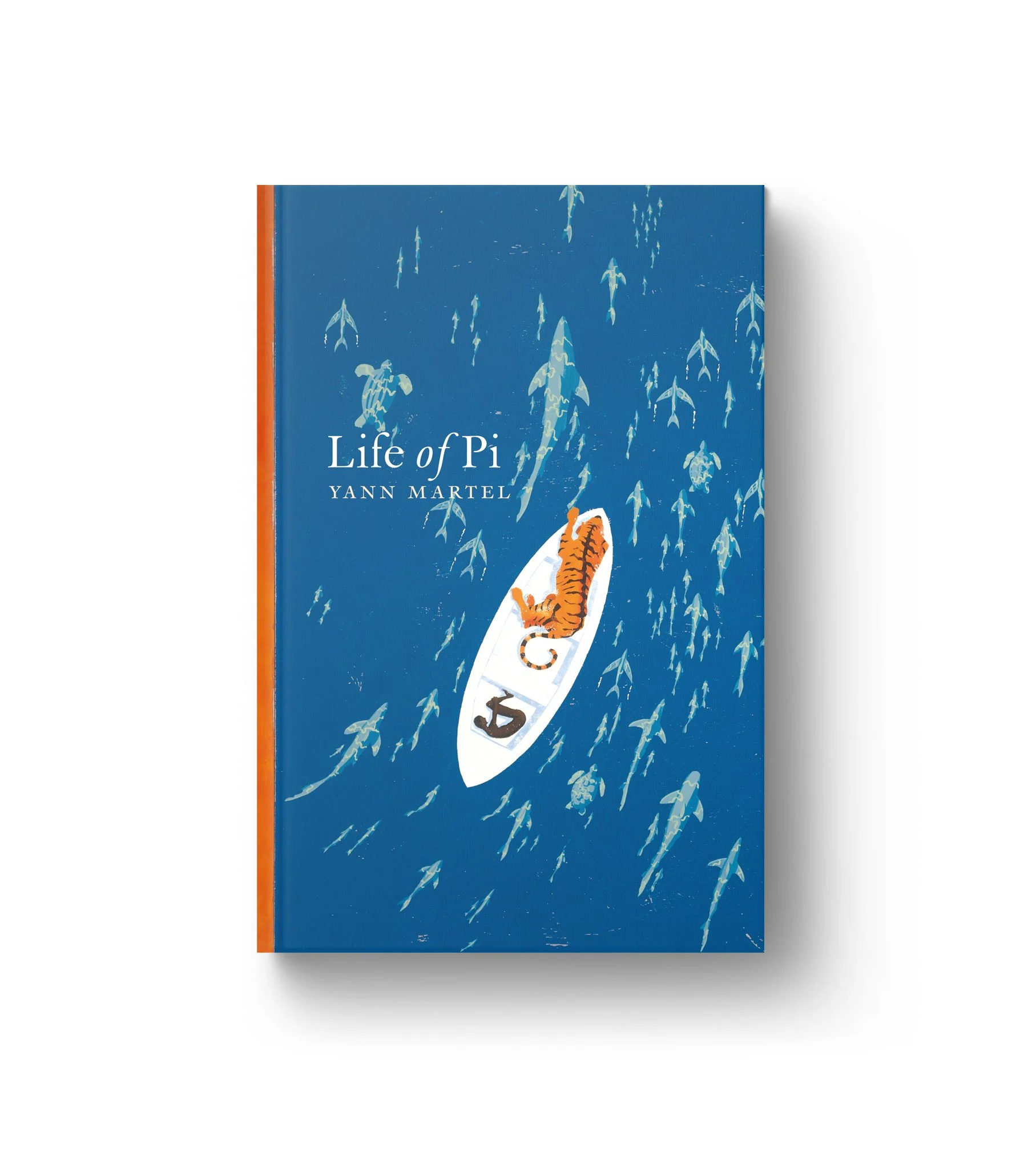   ‘Life of Pi’  - original UK edition. Cover painting by Andy Bridge (set in Van Dijck) 