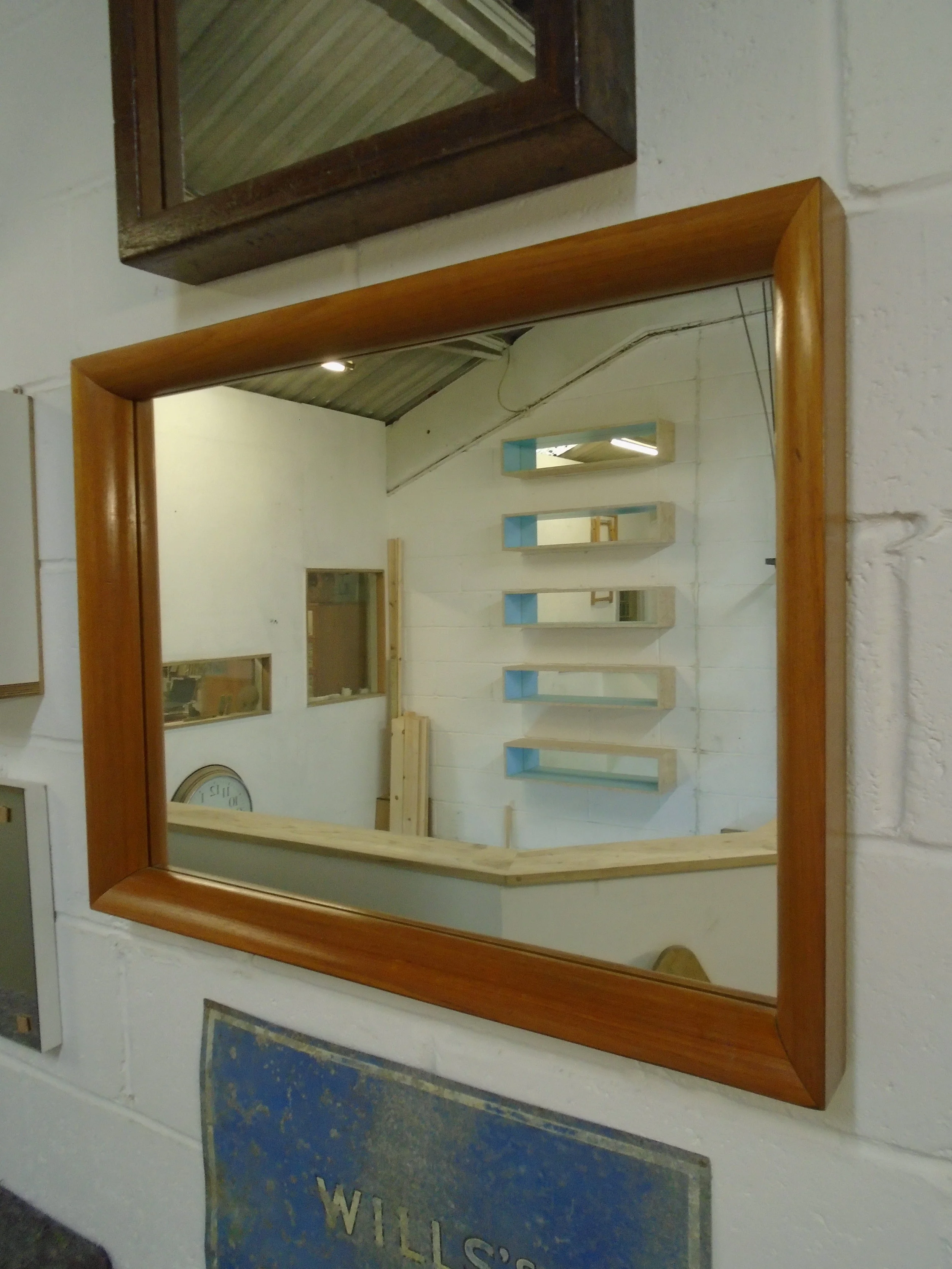 Teak Handrail Mirror
