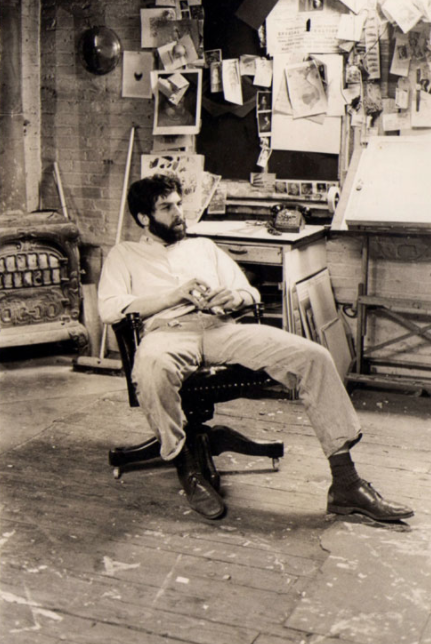 Robert Grossman in his studio in 1968. Photo Credit: Jan Welt via Midwood Alumni Association