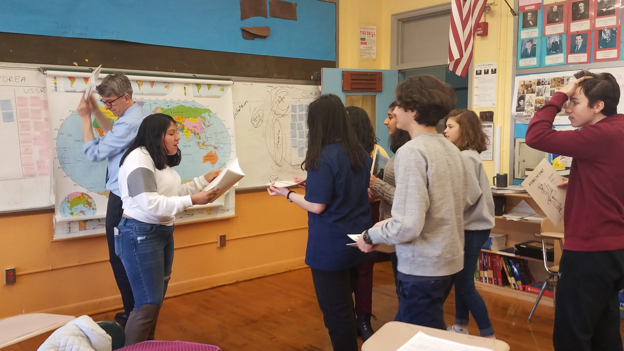 Forum members present on modern issues to spark open-minded debate. Photo Credit: Hillary Michel