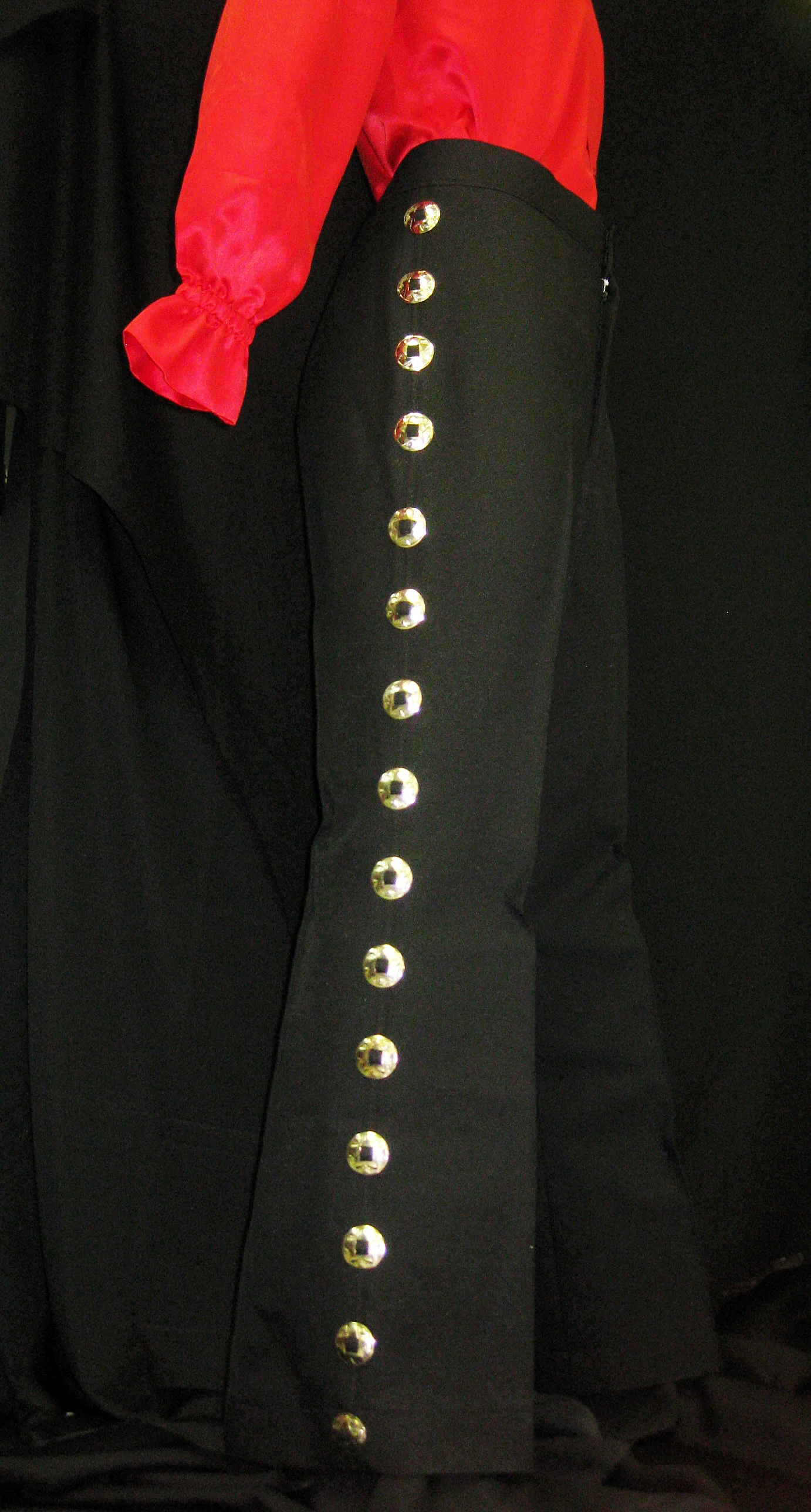 Bell bottom pants no kick pleat b k enterprises costume company