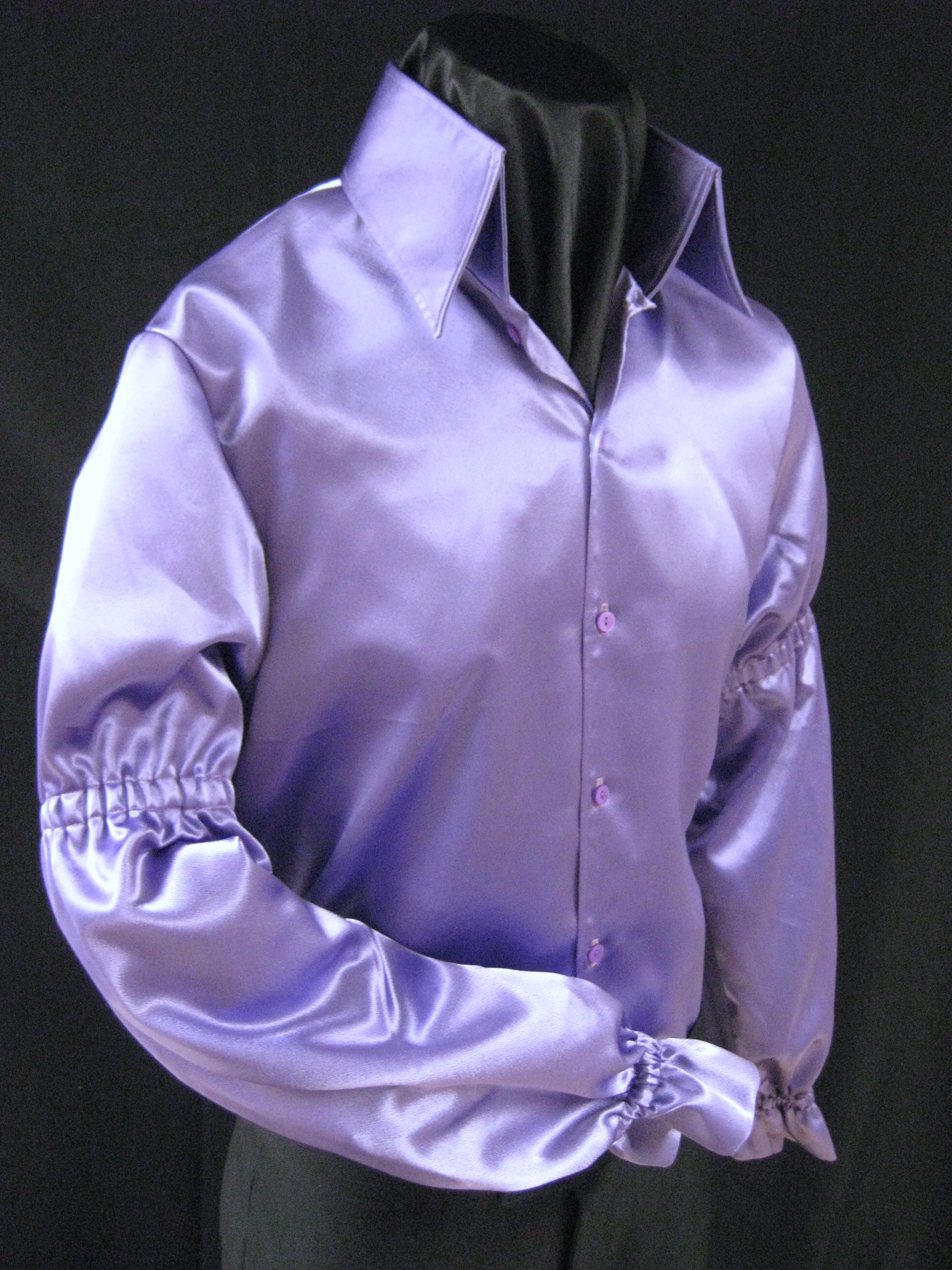Lilac Shimmer Satin Shirt