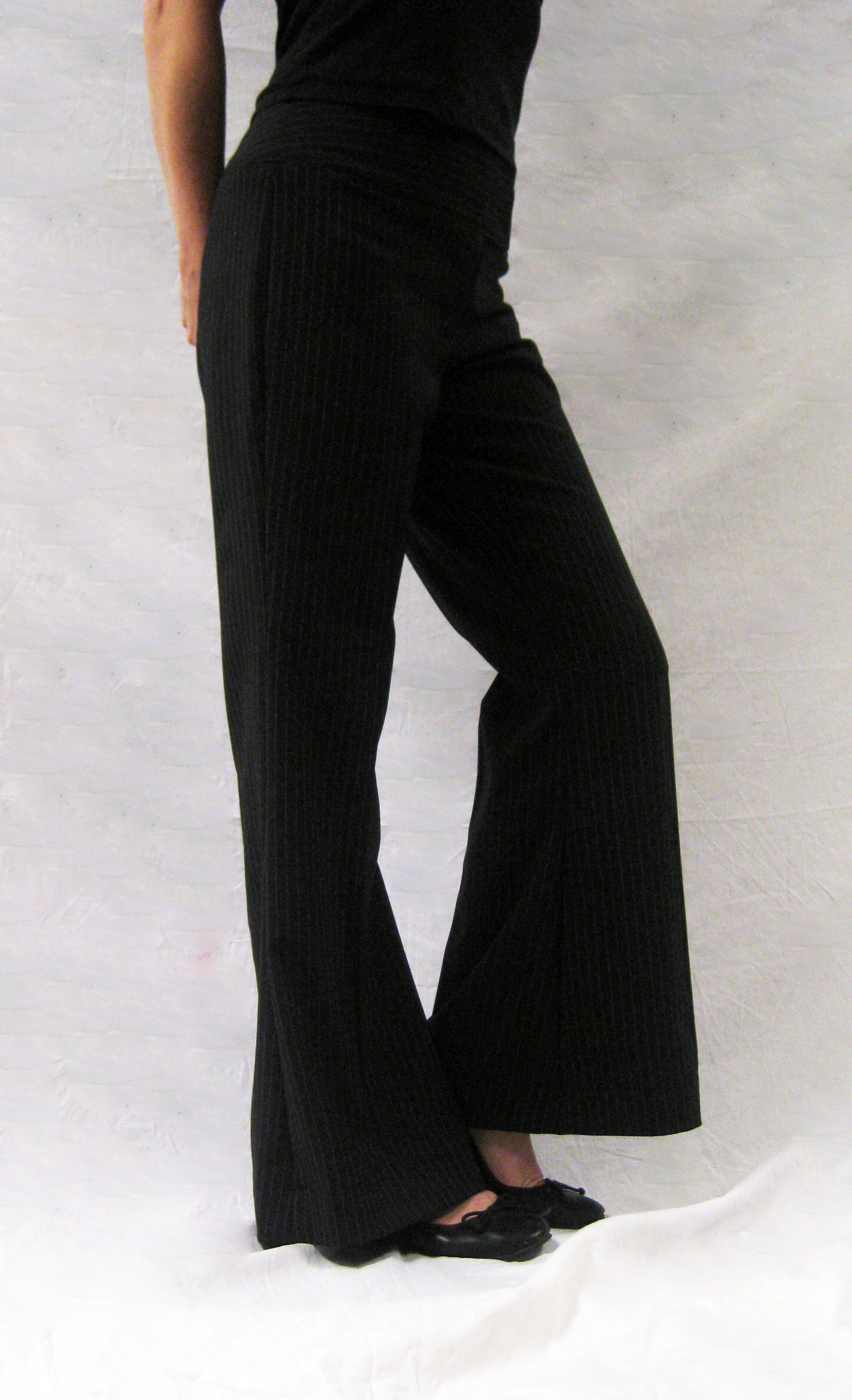Pinstripe Brown Straight Leg Trousers | Navida – motelrocks-com-us