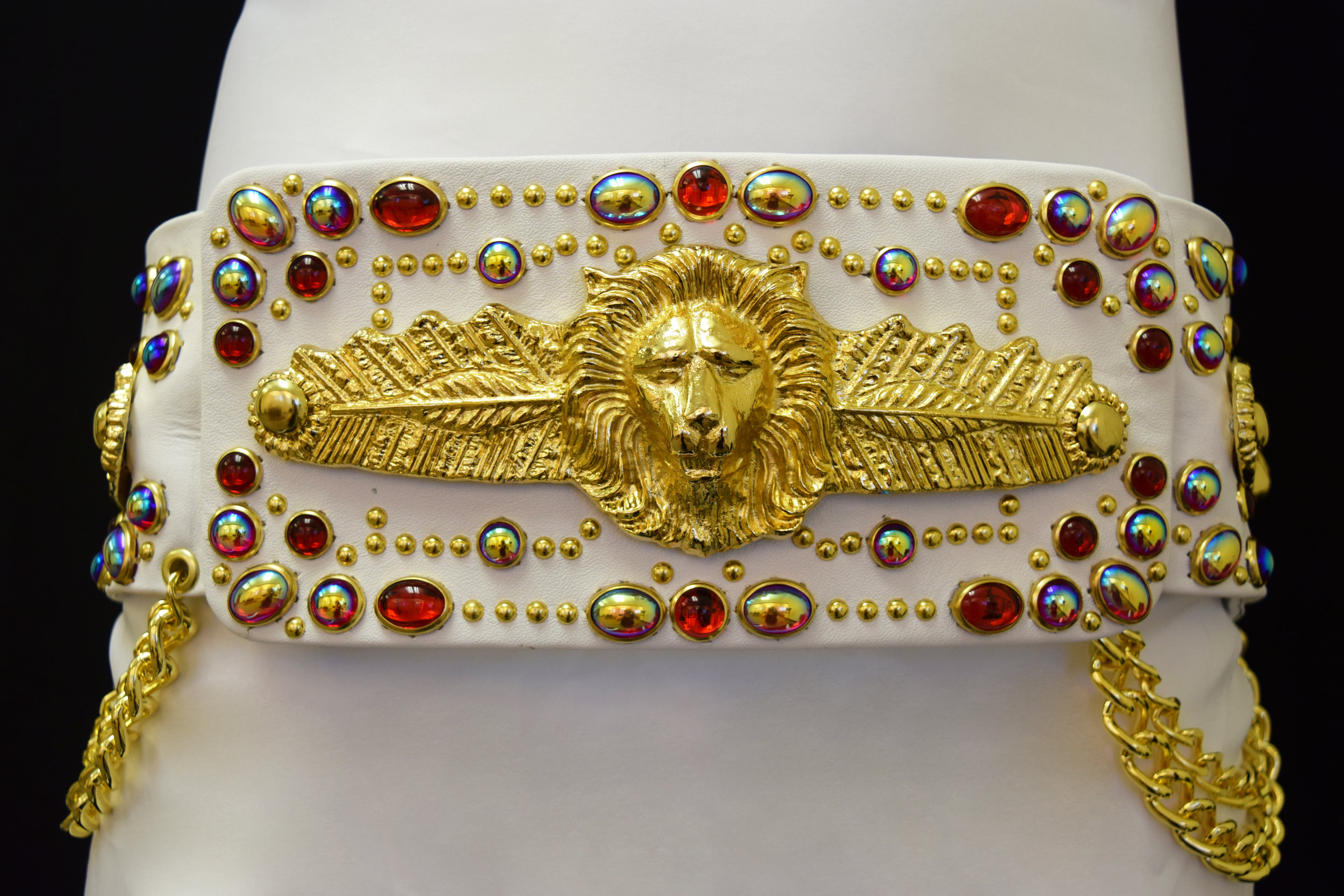 Lion and Feather Belt Red Waist.jpg