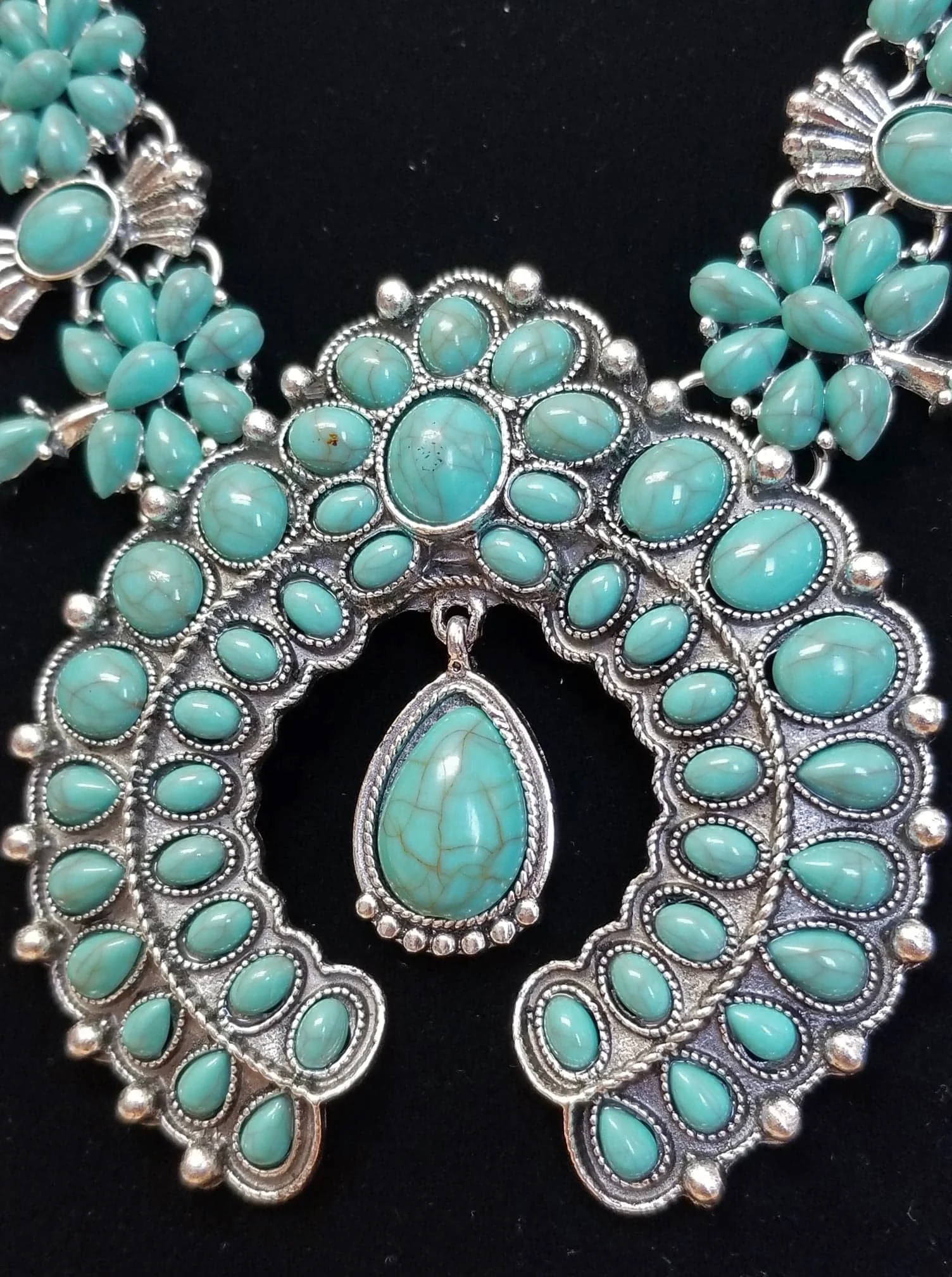 Squashblossom Necklace Turquoise Close.jpg