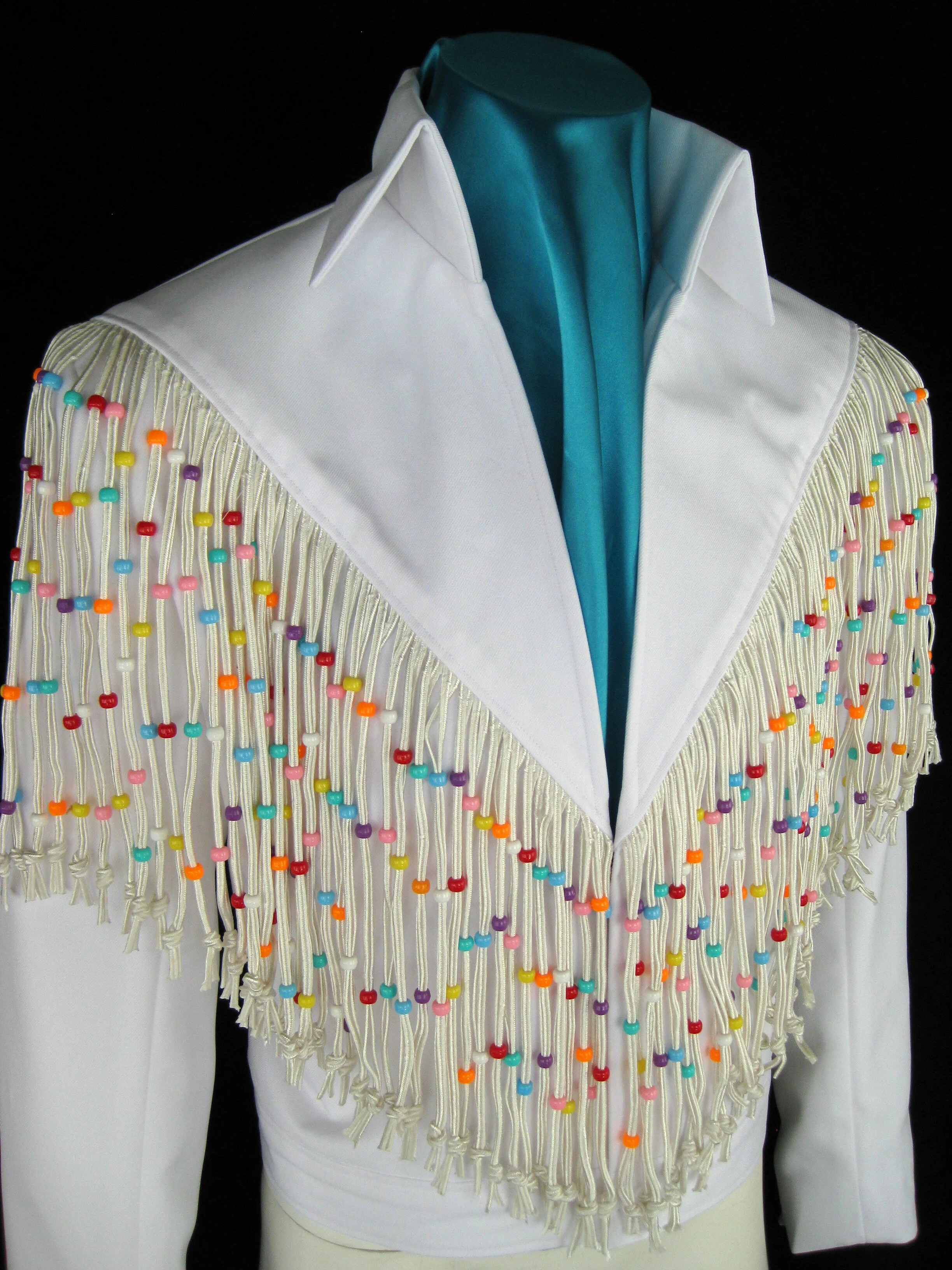 Fringe Jacket (White) — B&K Enterprises Costume Company