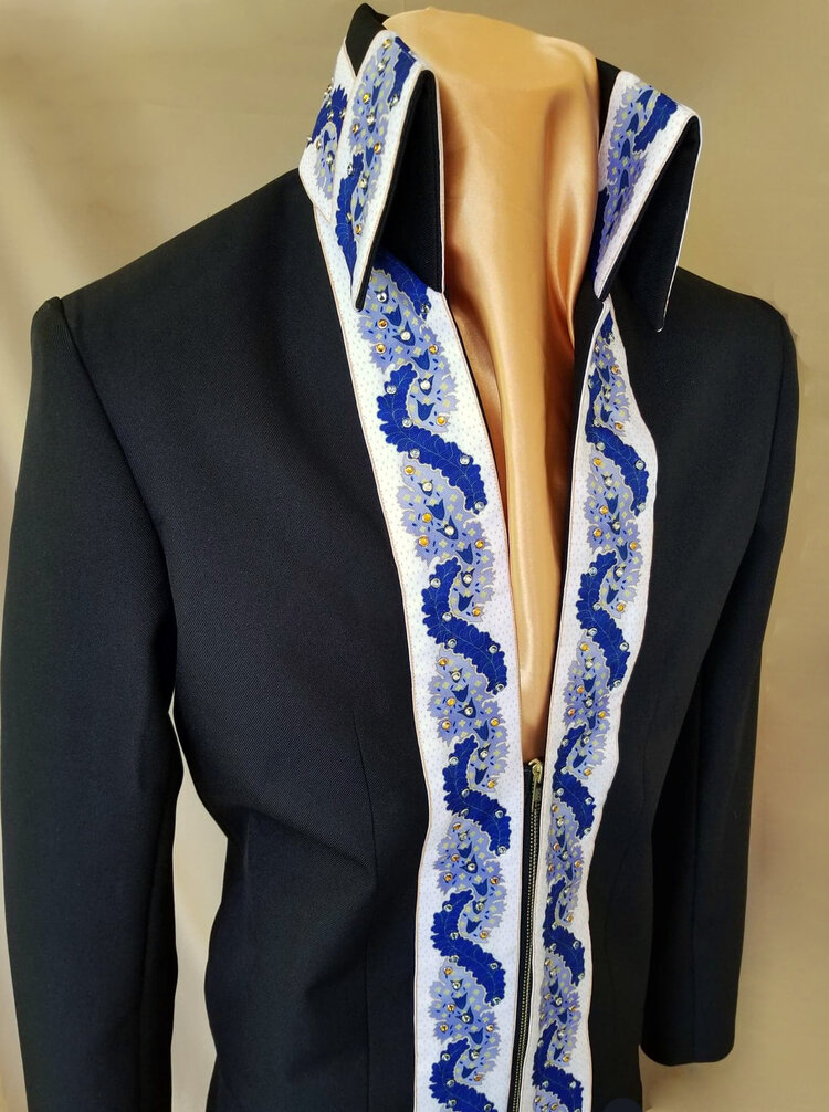 Blue Tapestry Jacket (In Black) — B&K Enterprises Costume Company