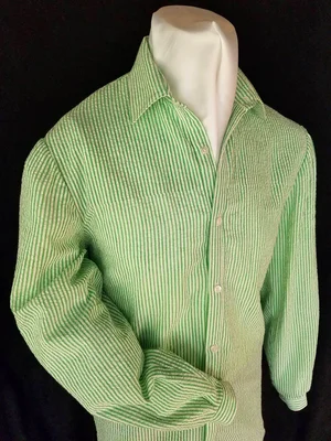 green and yellow striped dress shirt Summer Cool Short Sleeve Striped Dress Shirt Green Yellow Blue Casual Stripes A+