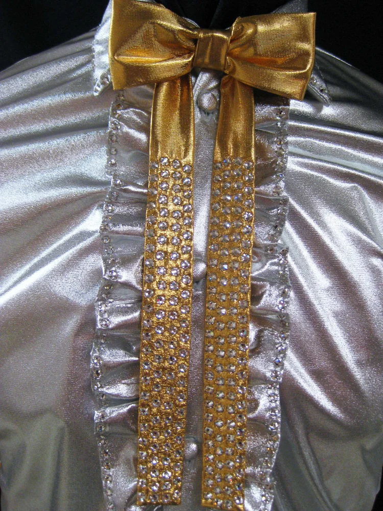 green emerald velvet dress White Silk Dress Shirt with Golden Beading – taarinianand main image 1