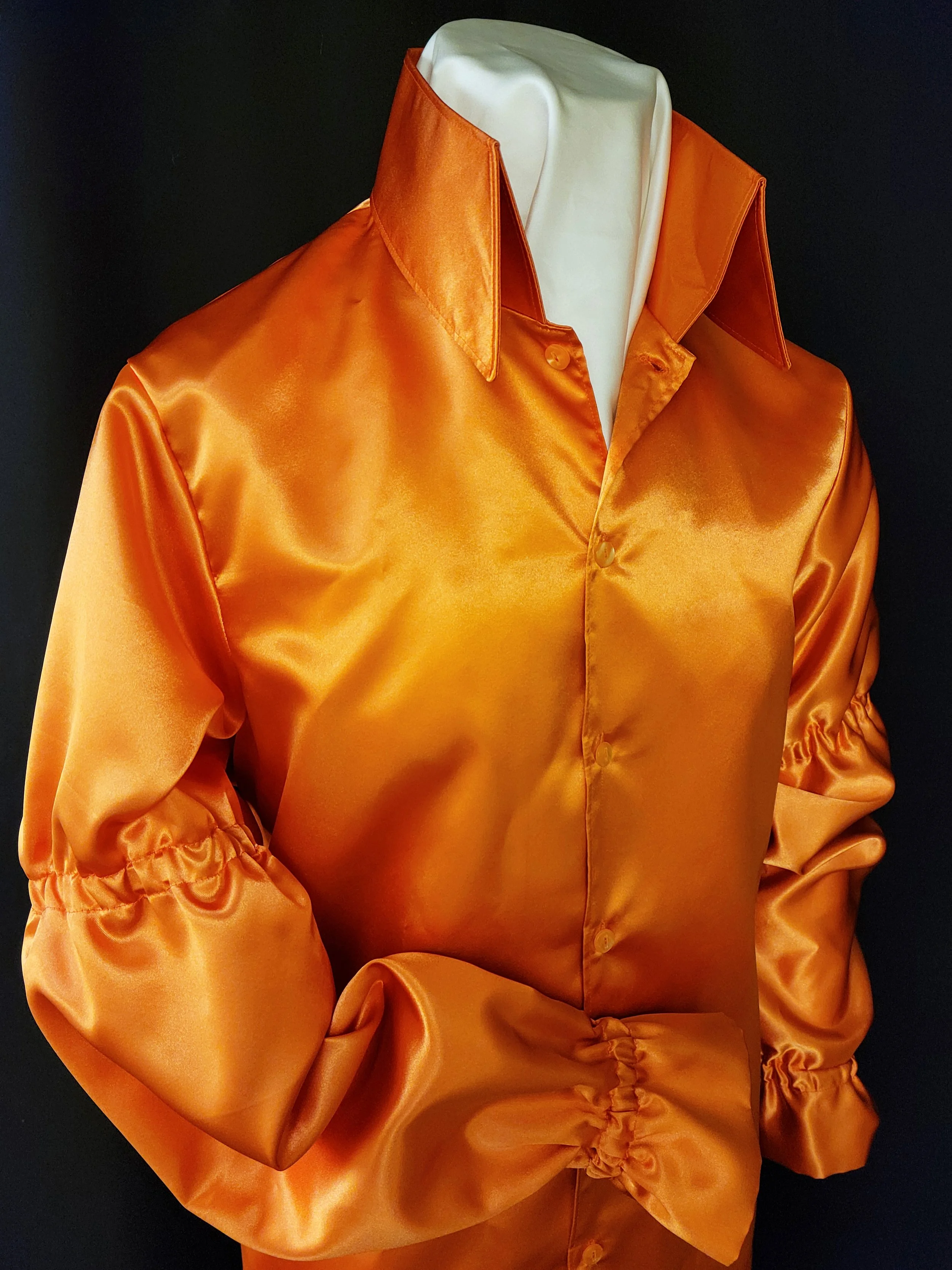 Orange Satin Shirt