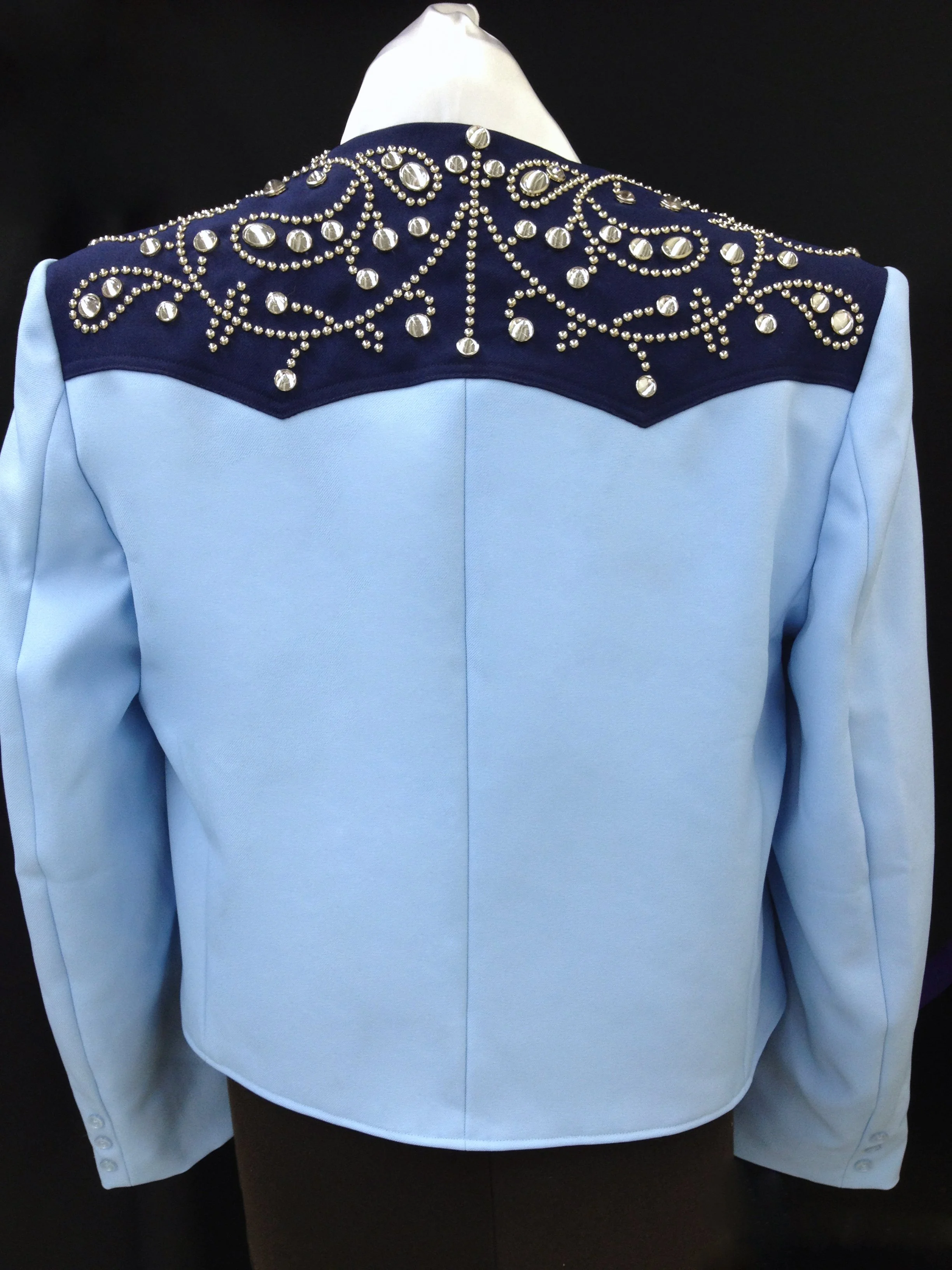 Western Jacket (Two-Tone P.Blue Navy) Back.JPG