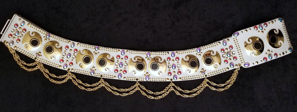 Funky one of a king belt King Exotic Genuine Ostrich Leg Cut-Out Design Western Belt  main image 2
