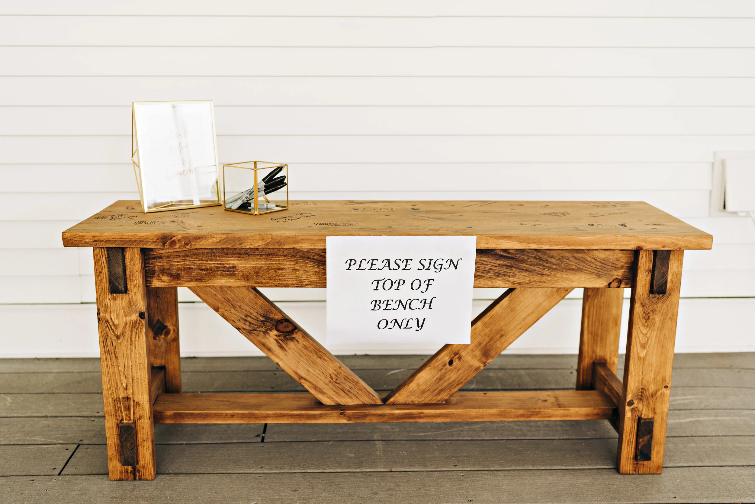 GuestBook Bench: Brehant Creations Woodworking
