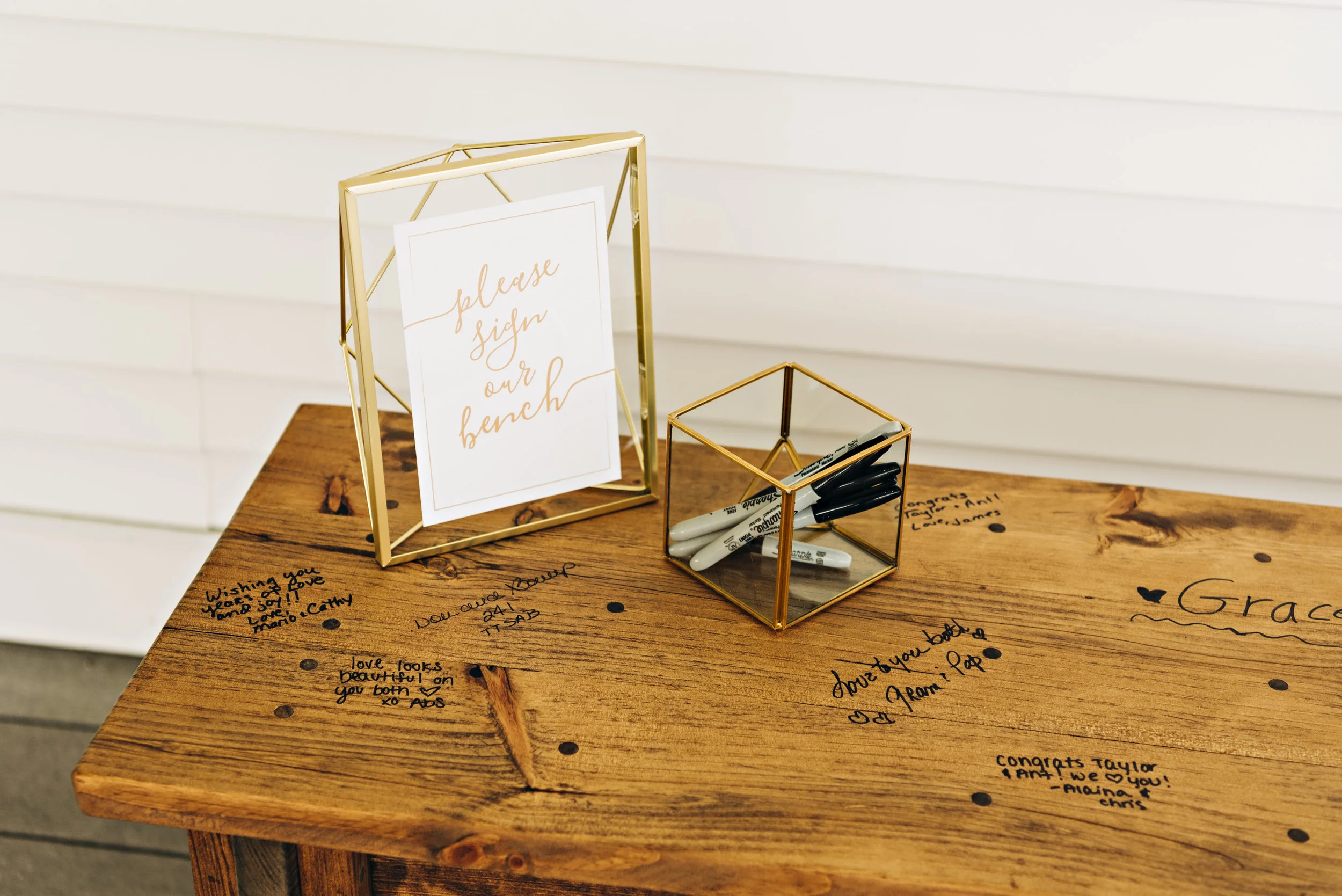 GuestBook Bench: Brehant Creations Woodworking