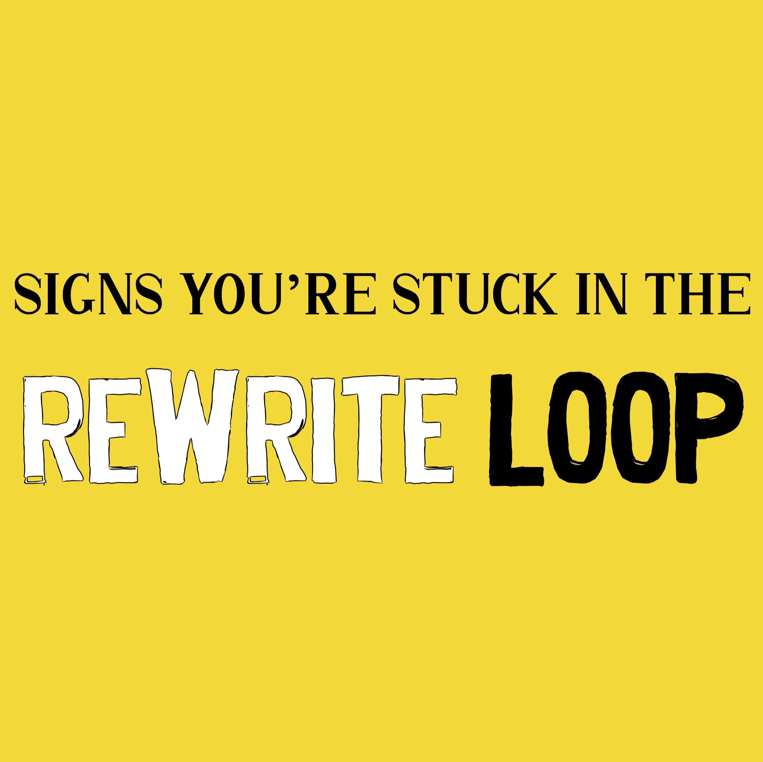 You tell yourself you&rsquo;re &ldquo;still working on the draft.&rdquo; But really you&rsquo;ve just been stuck on the same 15 pages for three months.

The rewrite loop is brutal because it feels productive. You&rsquo;re changing things. Tweaking di