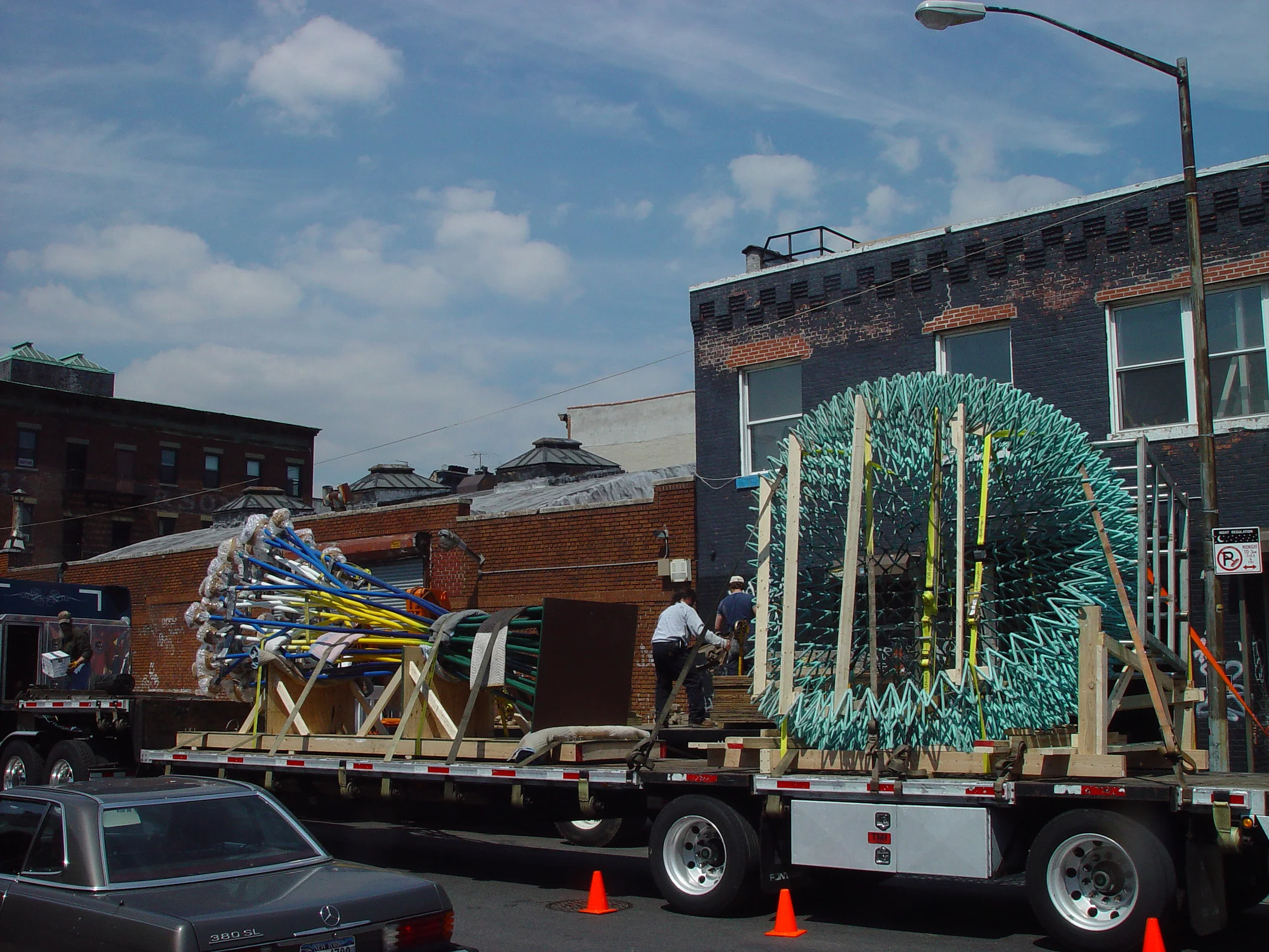 Sculpture transportation after fabrication