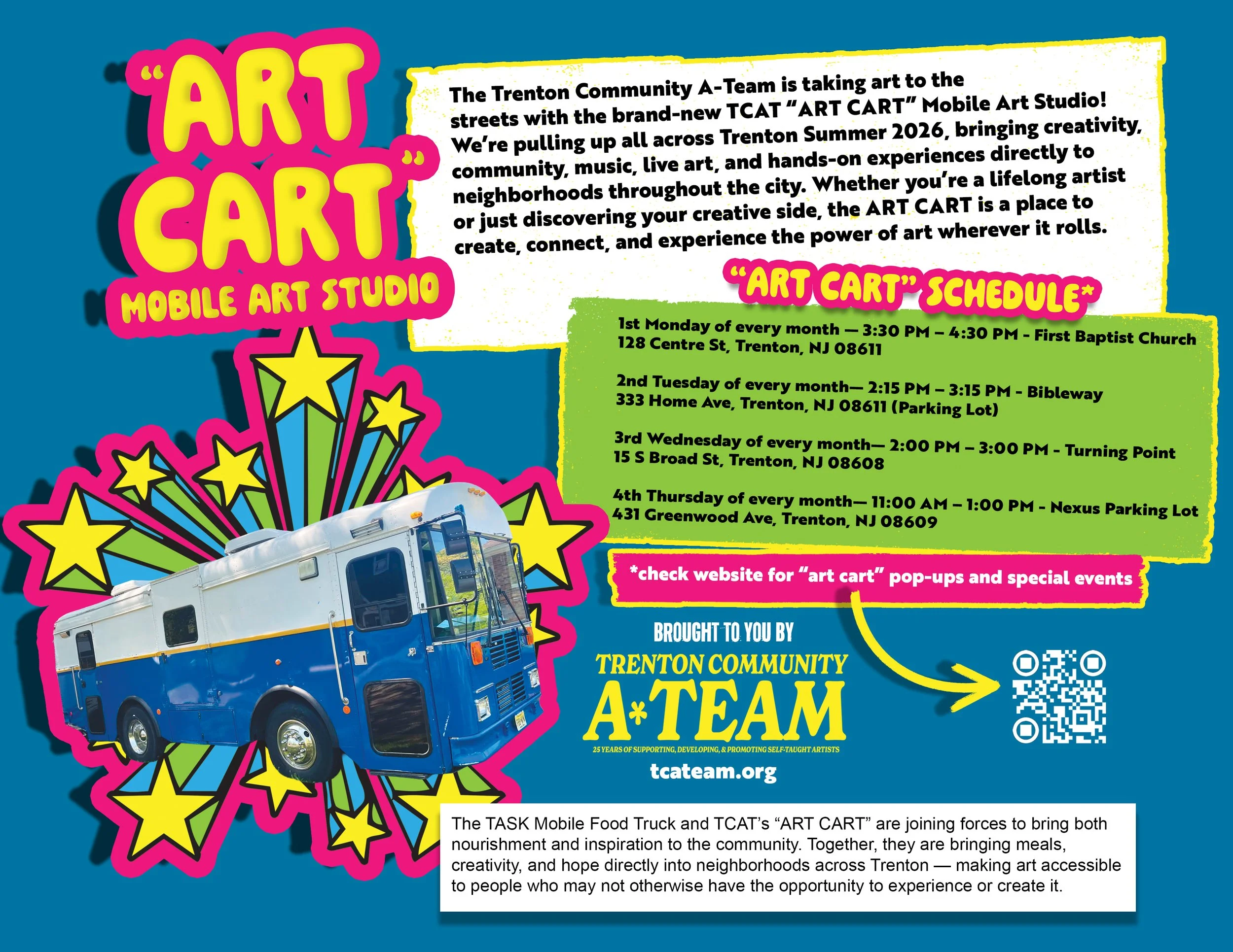 TCAT Art Cart, mobile art studio, Pulling Up This Summer! (EVENT/NEWS)