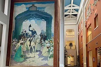      
  
     N.C. Wyeth Painting “Reception to Washington”   


  
 #block-d5bf2e0be86bc5295910 {
    
    --stroke-style: none;--stroke-thickness: 2px;
    
      --tweak-text-block-stroke-color: hsla(var(--black-hsl), 1)
;
      
      
      
  